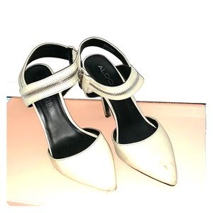 ALDO STRAPPY ZIPPER POINTED TOE HEEL